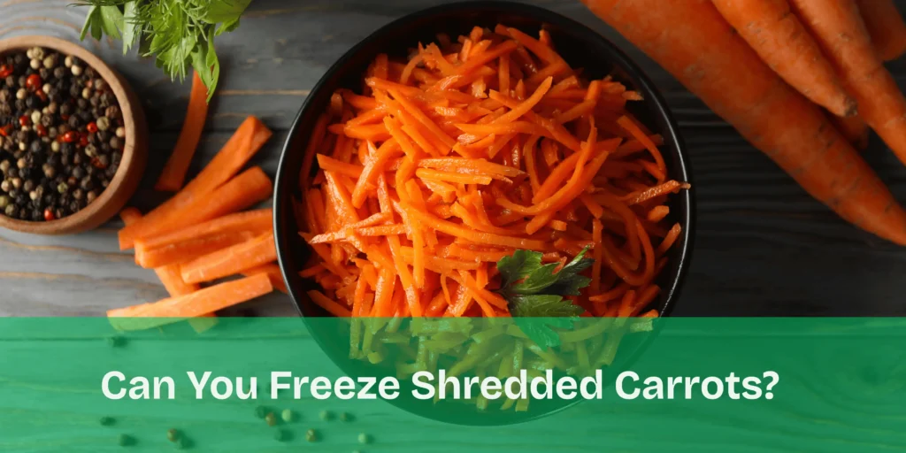 Shredded carrots ready to be frozen for quick future use in recipes